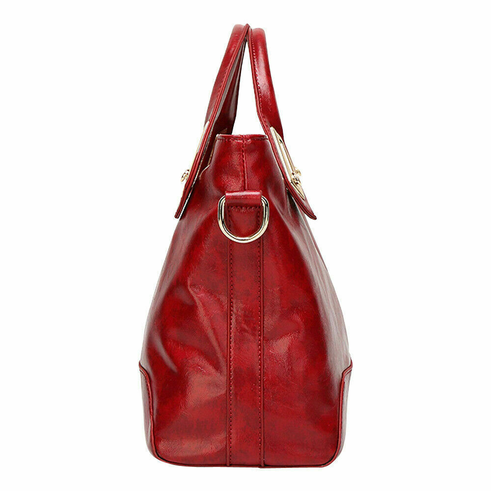 Women Large Soft PU Leather Tote Crossbody Satchel Shoulder Handbag Shopping Bag 24Hr Smart